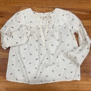 Bonpoint White Floral Blouse